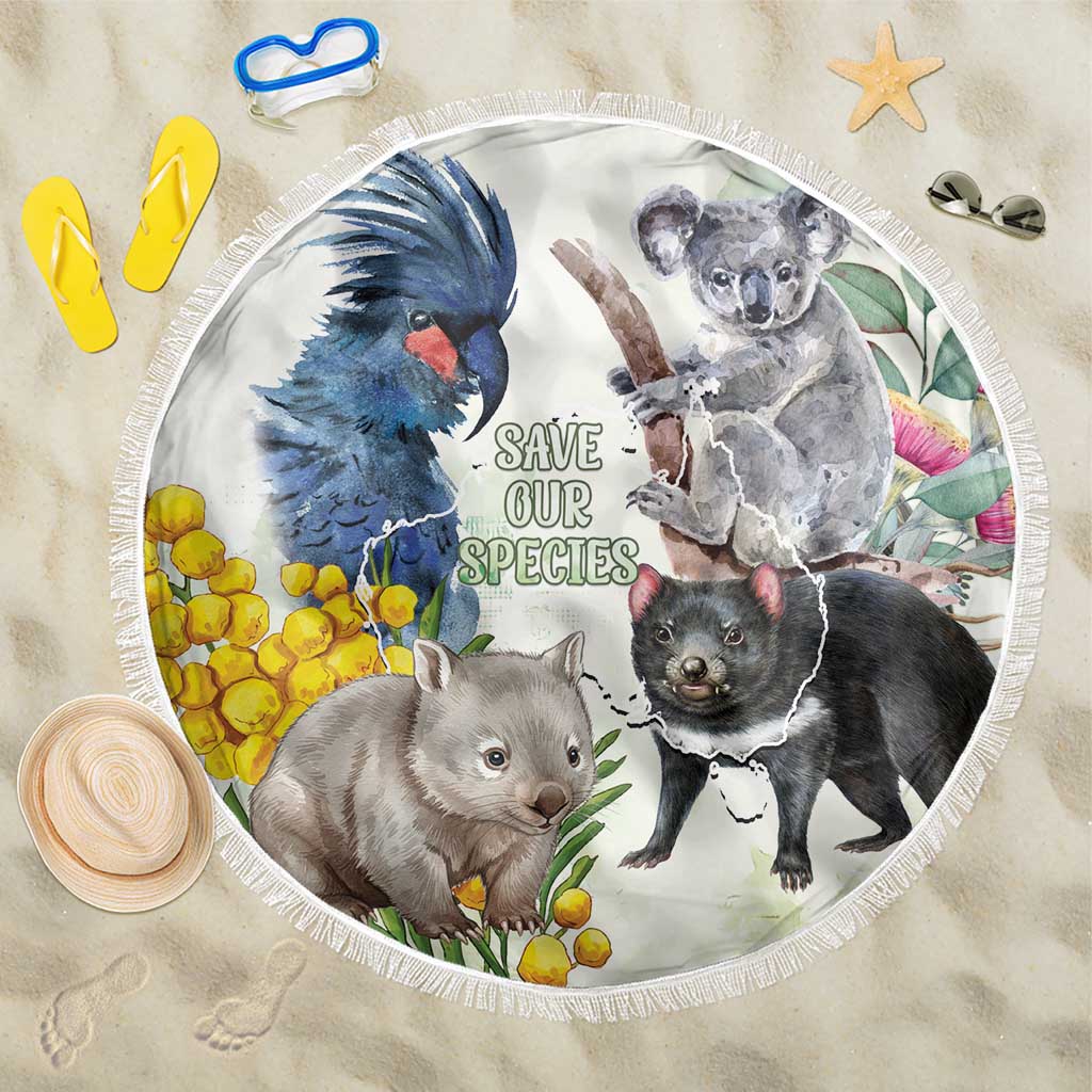 National Threatened Species Day Australia Beach Blanket Aussie Animals Save Our Species - Aussie Hoodie