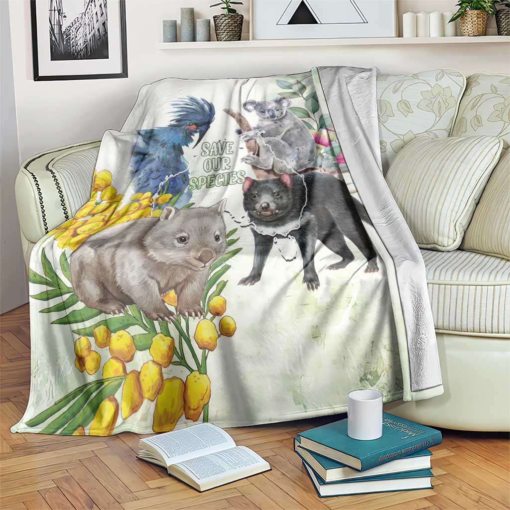 National Threatened Species Day Australia Blanket Aussie Animals Save Our Species - Aussie Hoodie