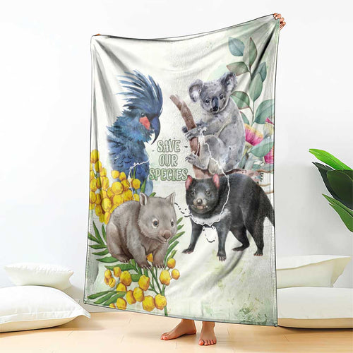 National Threatened Species Day Australia Blanket Aussie Animals Save Our Species - Aussie Hoodie