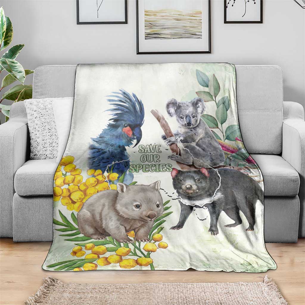 National Threatened Species Day Australia Blanket Aussie Animals Save Our Species - Aussie Hoodie