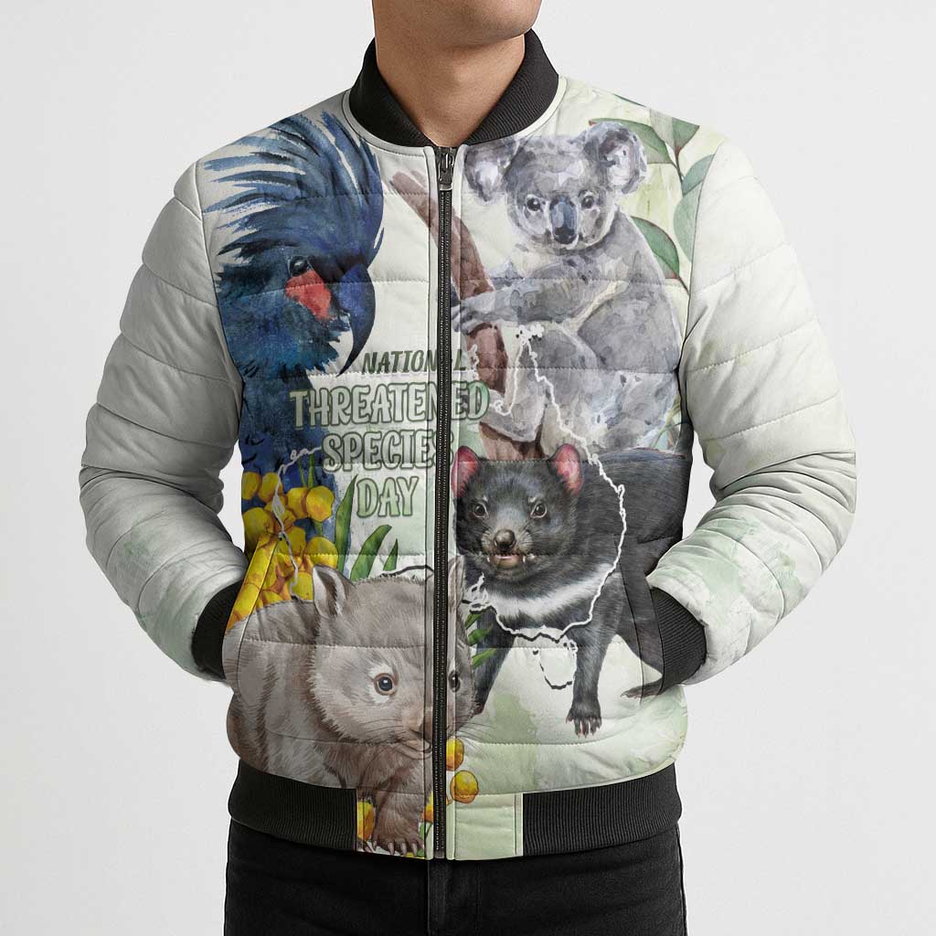 National Threatened Species Day Australia Bomber Puffer Jacket Aussie Animals Save Our Species - Aussie Hoodie