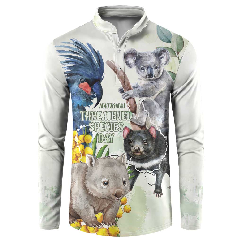 National Threatened Species Day Australia Button Sweatshirt Aussie Animals Save Our Species - Aussie Hoodie