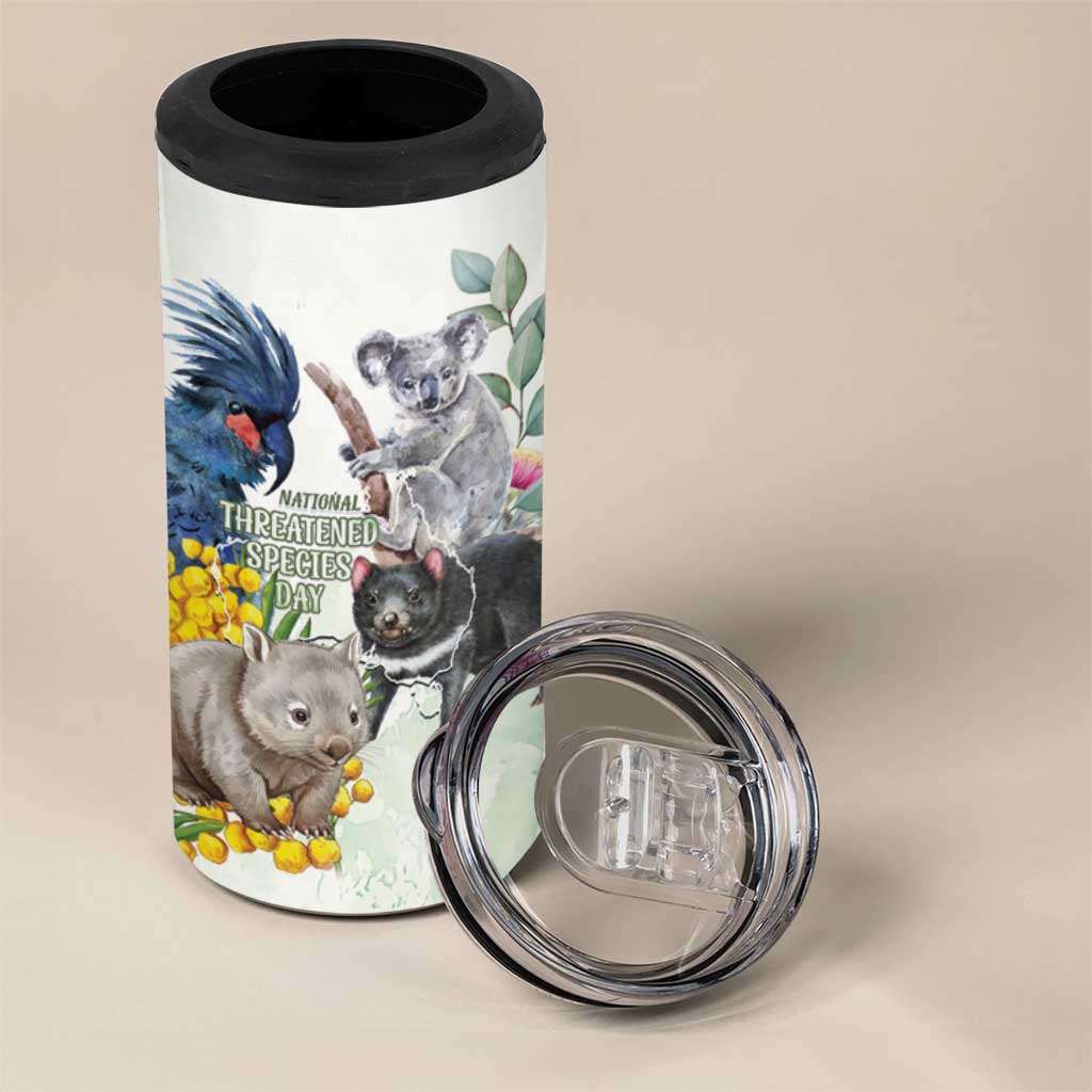 National Threatened Species Day Australia 4 in 1 Can Cooler Tumbler Aussie Animals Save Our Species - Aussie Hoodie