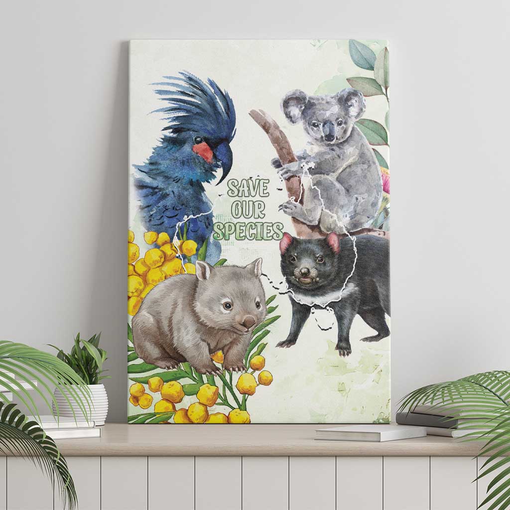 National Threatened Species Day Australia Canvas Wall Art Aussie Animals Save Our Species - Aussie Hoodie