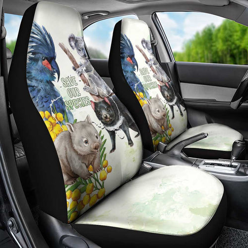 National Threatened Species Day Australia Car Seat Cover Aussie Animals Save Our Species - Aussie Hoodie