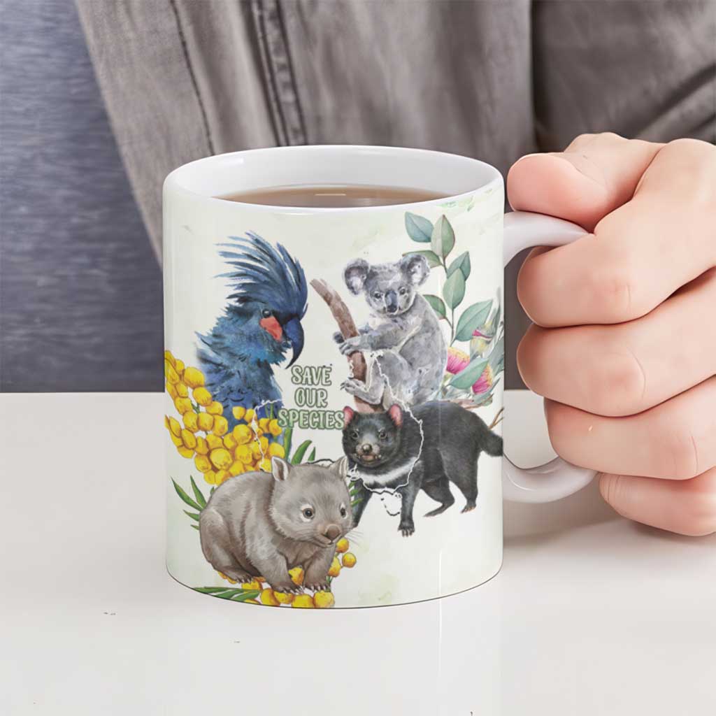 National Threatened Species Day Australia Ceramic Mug Aussie Animals Save Our Species - Aussie Hoodie
