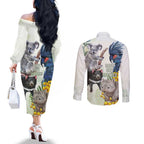 National Threatened Species Day Australia Couples Matching Off The Shoulder Long Sleeve Dress and Long Sleeve Button Shirt Aussie Animals Save Our Species - Aussie Hoodie