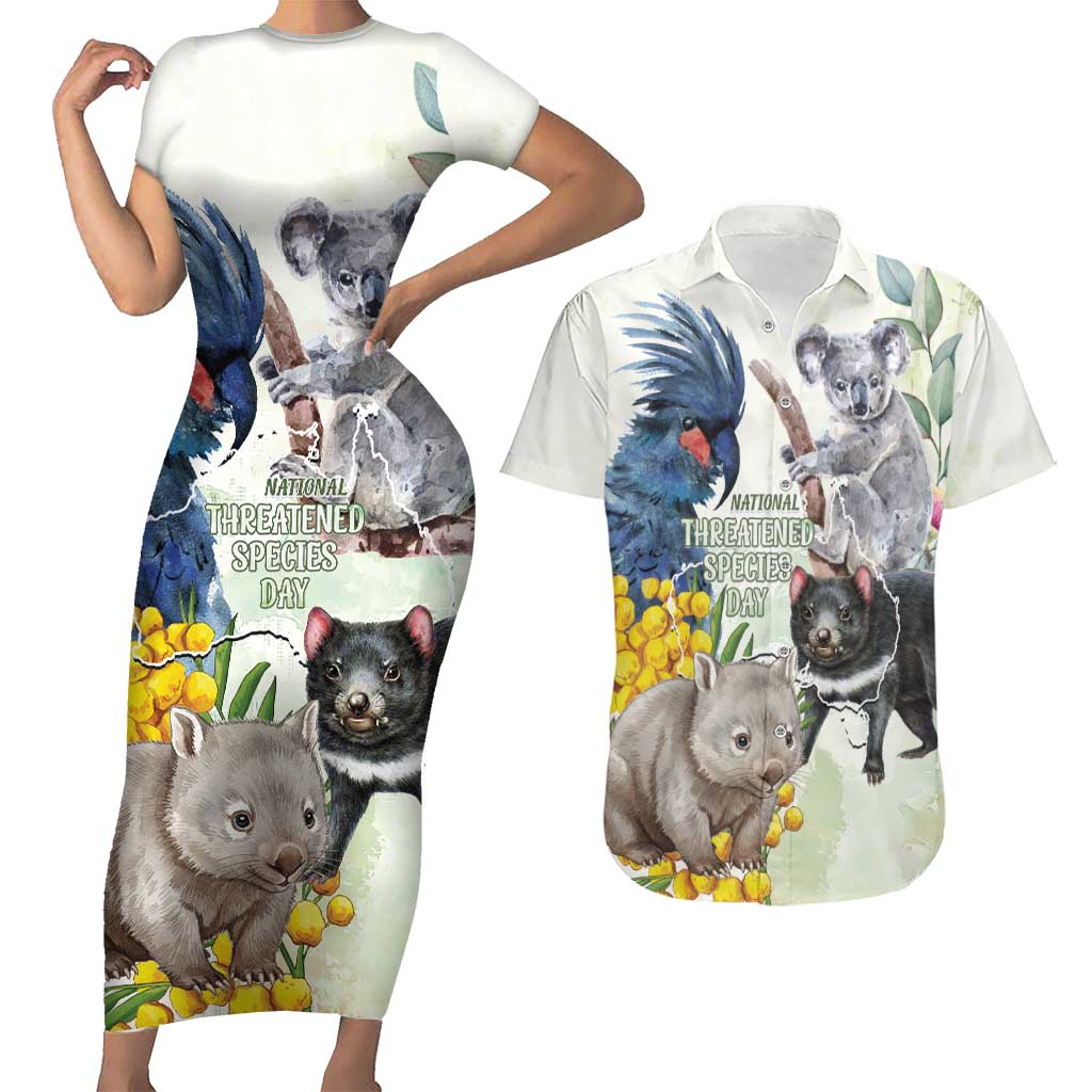 National Threatened Species Day Australia Couples Matching Short Sleeve Bodycon Dress and Hawaiian Shirt Aussie Animals Save Our Species - Aussie Hoodie