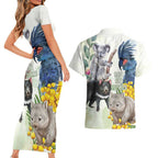 National Threatened Species Day Australia Couples Matching Short Sleeve Bodycon Dress and Hawaiian Shirt Aussie Animals Save Our Species - Aussie Hoodie