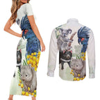 National Threatened Species Day Australia Couples Matching Short Sleeve Bodycon Dress and Long Sleeve Button Shirt Aussie Animals Save Our Species - Aussie Hoodie