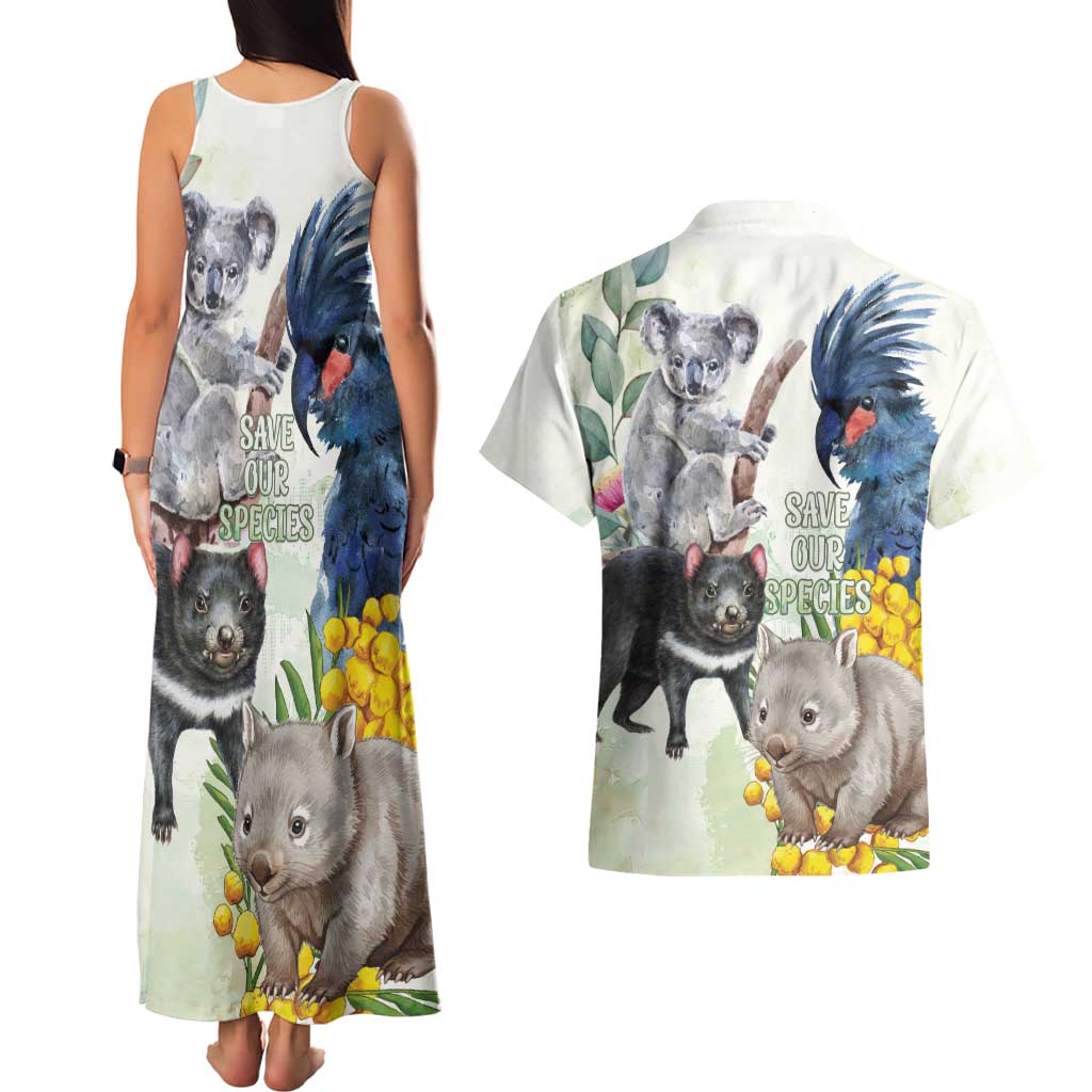National Threatened Species Day Australia Couples Matching Tank Maxi Dress and Hawaiian Shirt Aussie Animals Save Our Species - Aussie Hoodie