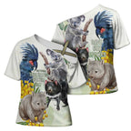National Threatened Species Day Australia Cross Shoulder Shirt Aussie Animals Save Our Species - Aussie Hoodie
