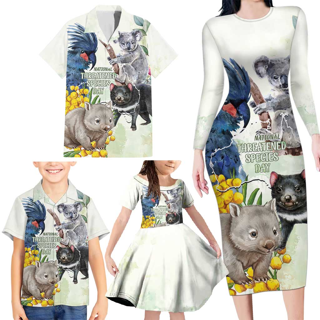 National Threatened Species Day Australia Family Matching Long Sleeve Bodycon Dress and Hawaiian Shirt Aussie Animals Save Our Species - Aussie Hoodie