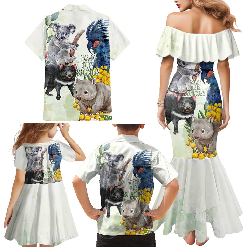 National Threatened Species Day Australia Family Matching Mermaid Dress and Hawaiian Shirt Aussie Animals Save Our Species - Aussie Hoodie