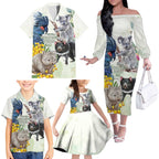 National Threatened Species Day Australia Family Matching Off The Shoulder Long Sleeve Dress and Hawaiian Shirt Aussie Animals Save Our Species - Aussie Hoodie
