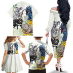 National Threatened Species Day Australia Family Matching Off The Shoulder Long Sleeve Dress and Hawaiian Shirt Aussie Animals Save Our Species - Aussie Hoodie