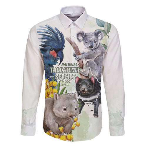 National Threatened Species Day Australia Family Matching Off The Shoulder Long Sleeve Dress and Hawaiian Shirt Aussie Animals Save Our Species - Aussie Hoodie