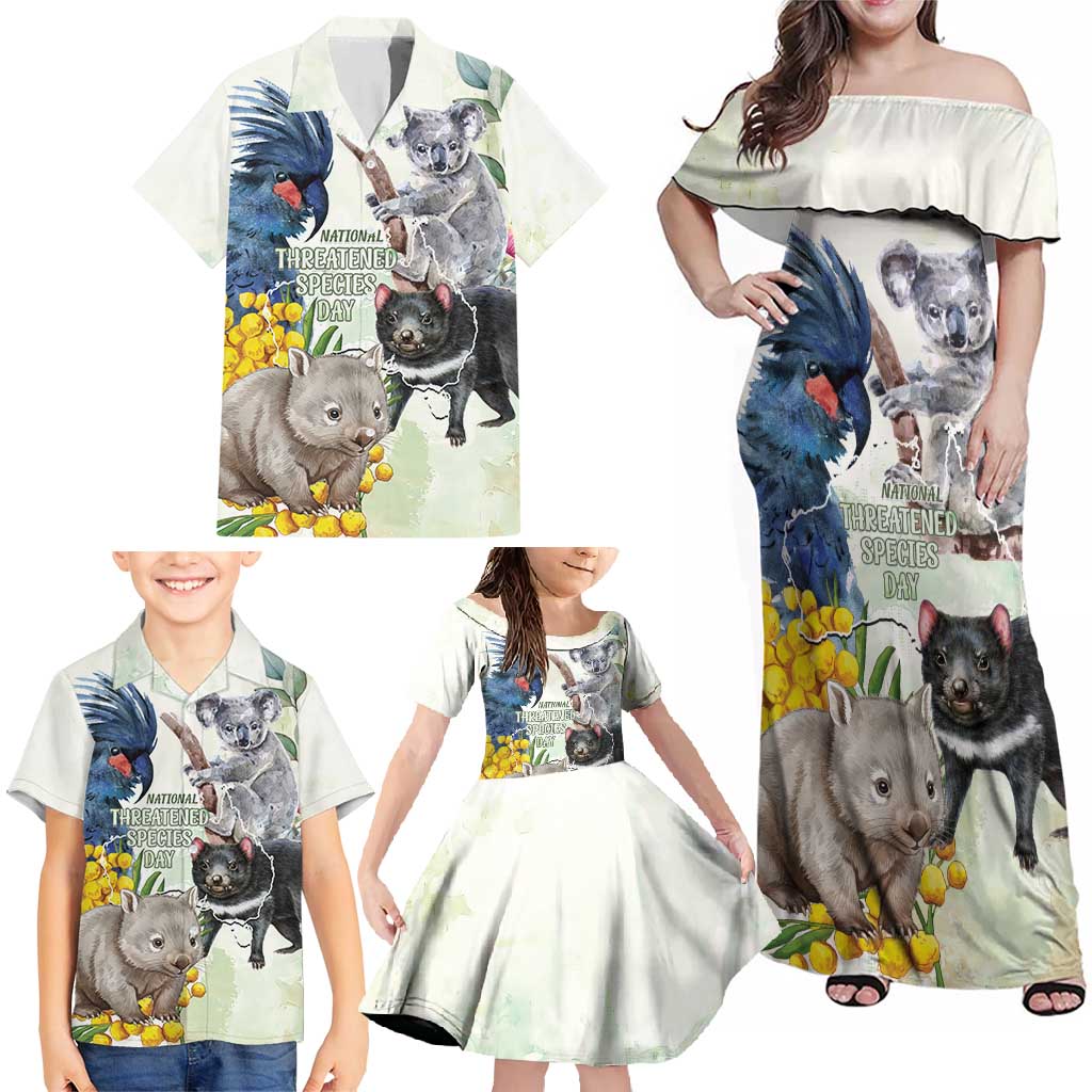 National Threatened Species Day Australia Family Matching Off Shoulder Maxi Dress and Hawaiian Shirt Aussie Animals Save Our Species - Aussie Hoodie