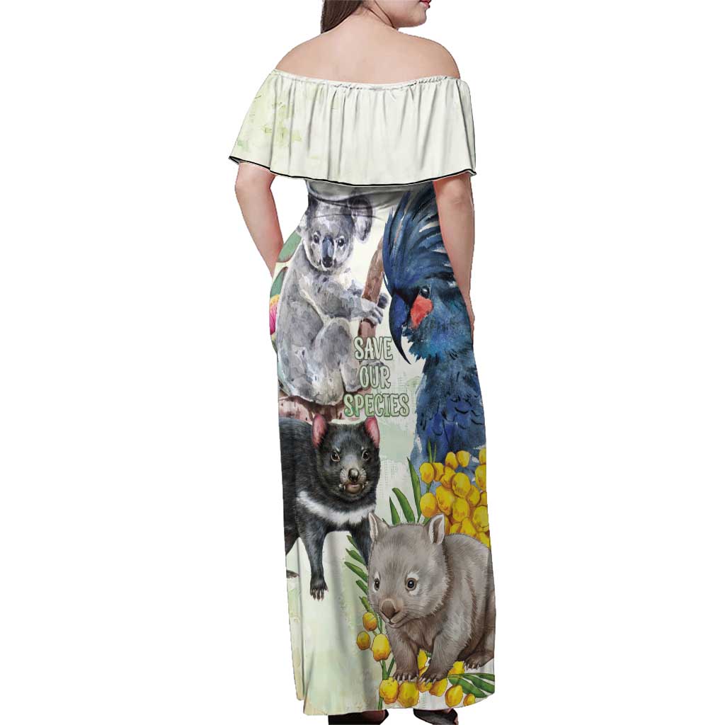 National Threatened Species Day Australia Family Matching Off Shoulder Maxi Dress and Hawaiian Shirt Aussie Animals Save Our Species - Aussie Hoodie