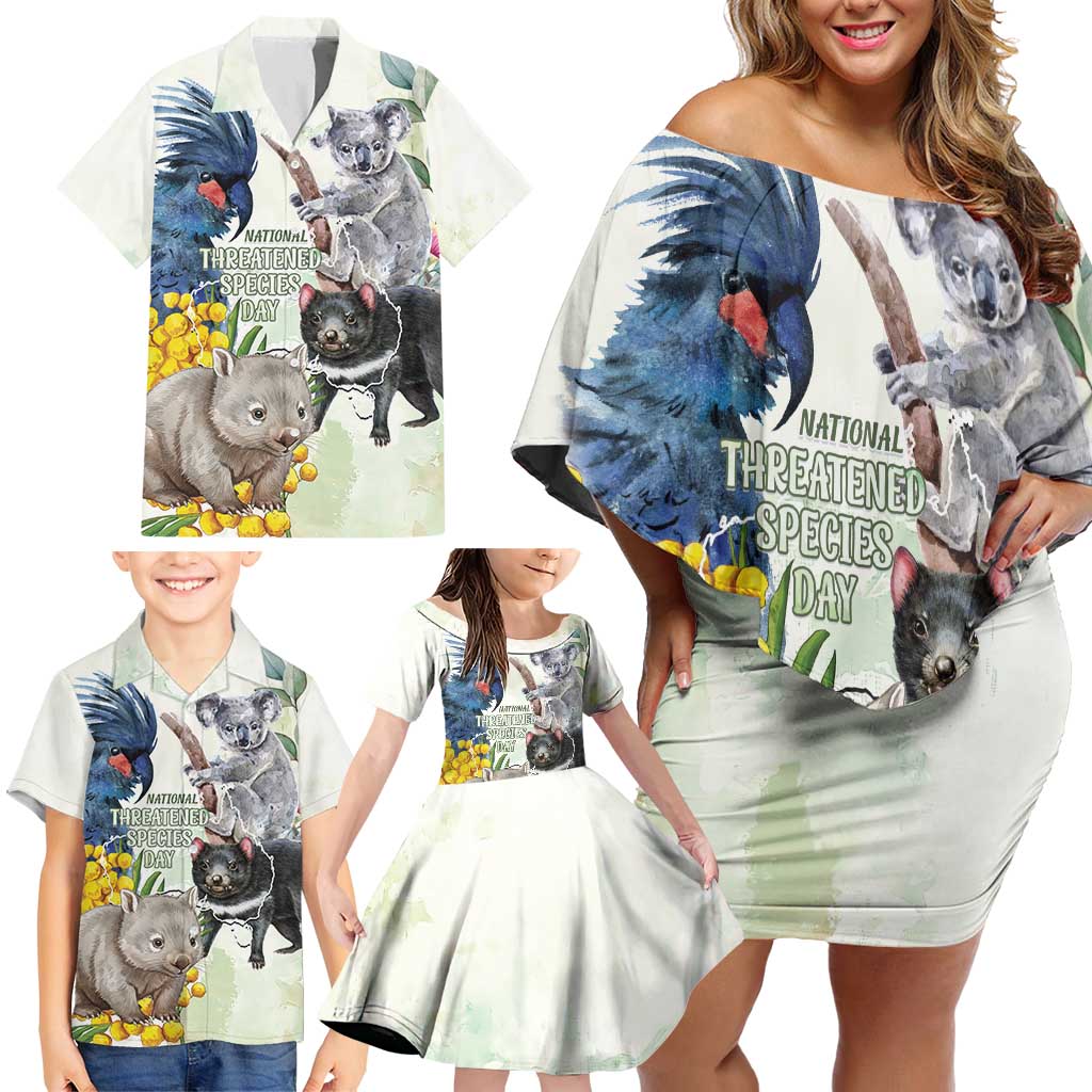 National Threatened Species Day Australia Family Matching Off Shoulder Short Dress and Hawaiian Shirt Aussie Animals Save Our Species - Aussie Hoodie
