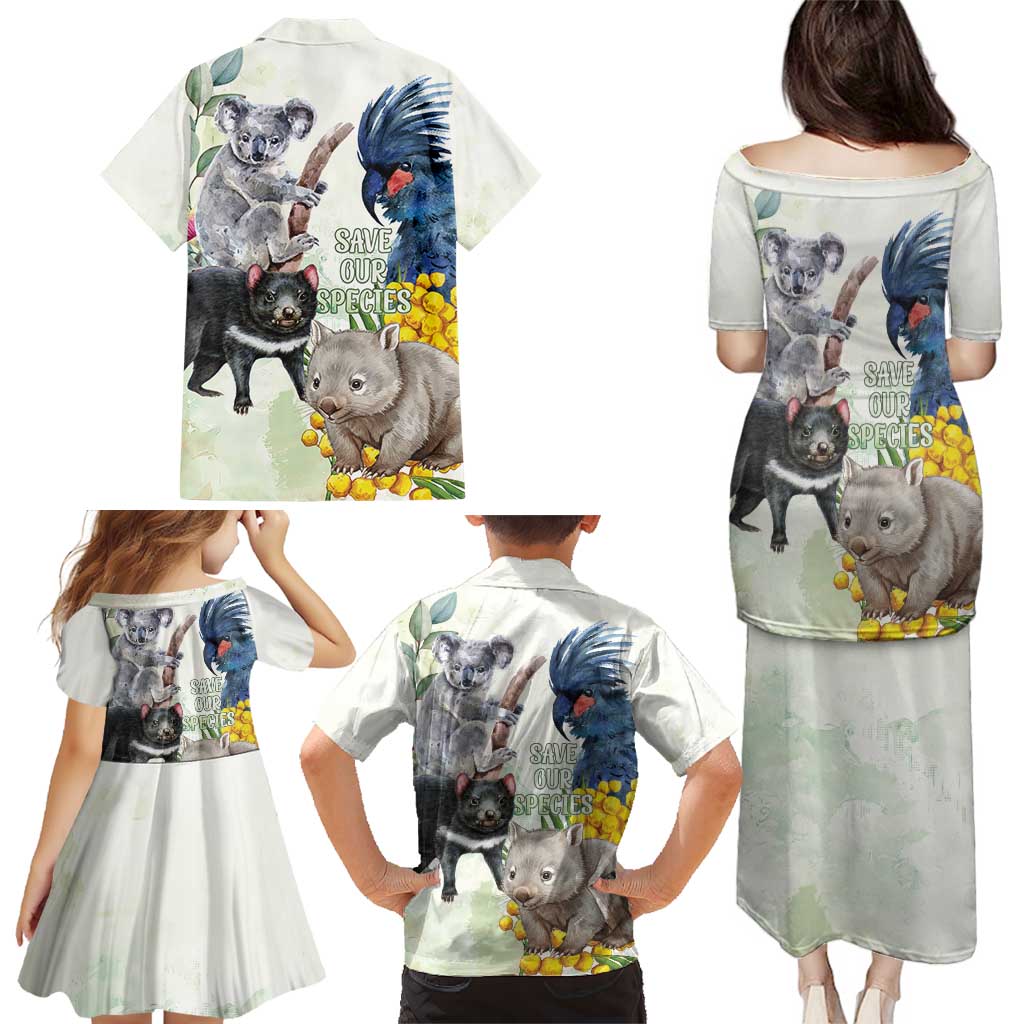 National Threatened Species Day Australia Family Matching Puletasi and Hawaiian Shirt Aussie Animals Save Our Species - Aussie Hoodie