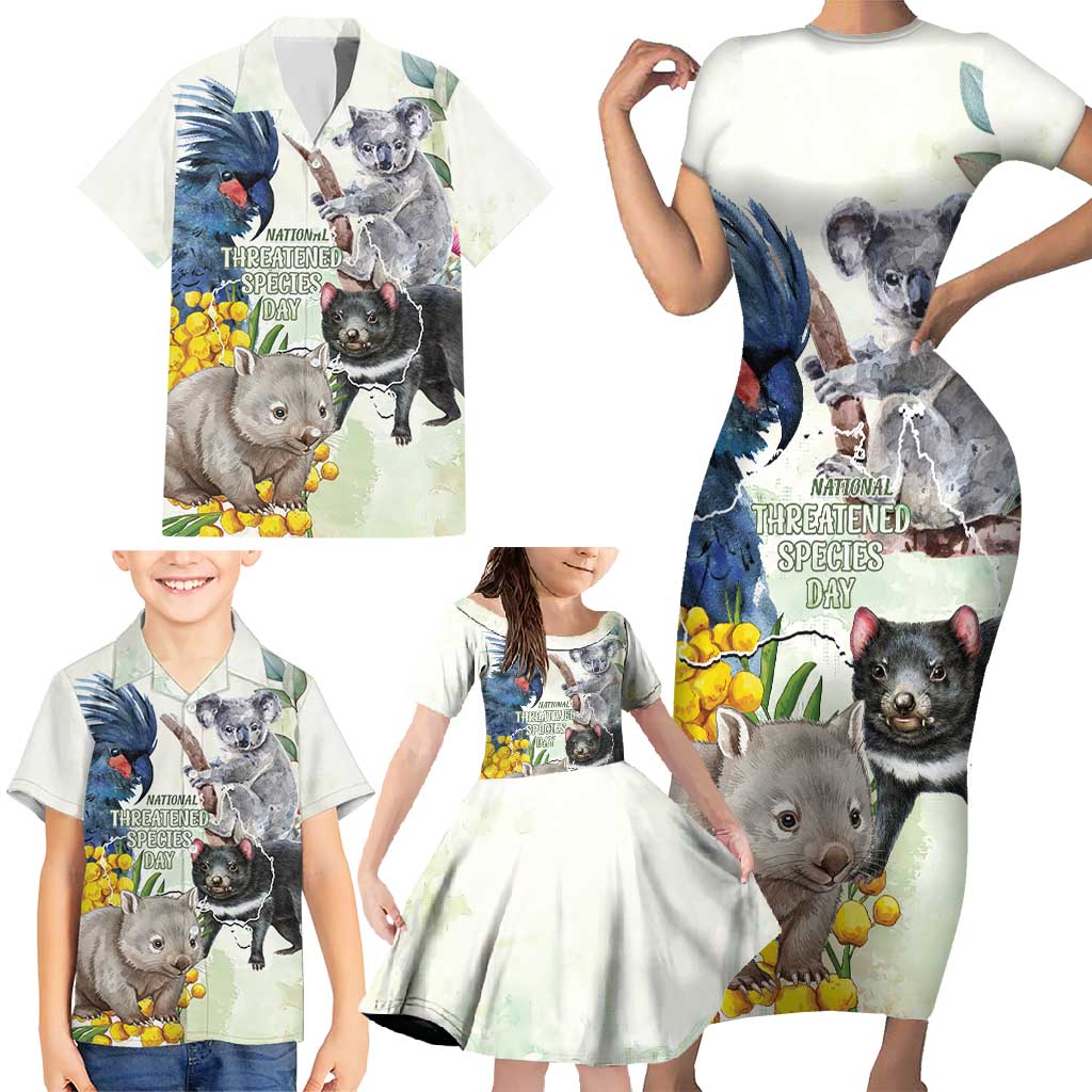 National Threatened Species Day Australia Family Matching Short Sleeve Bodycon Dress and Hawaiian Shirt Aussie Animals Save Our Species - Aussie Hoodie