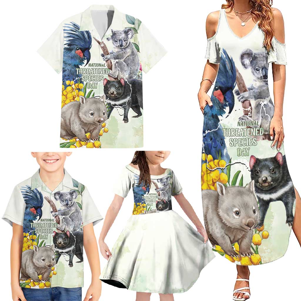 National Threatened Species Day Australia Family Matching Summer Maxi Dress and Hawaiian Shirt Aussie Animals Save Our Species - Aussie Hoodie