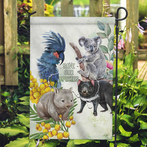 National Threatened Species Day Australia Garden Flag Aussie Animals Save Our Species - Aussie Hoodie