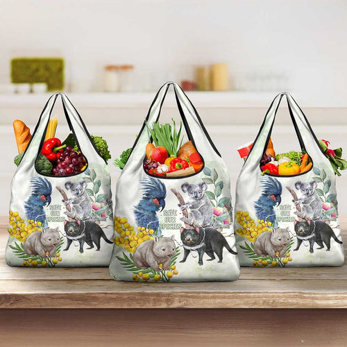 National Threatened Species Day Australia Grocery Bag Aussie Animals Save Our Species - Aussie Hoodie