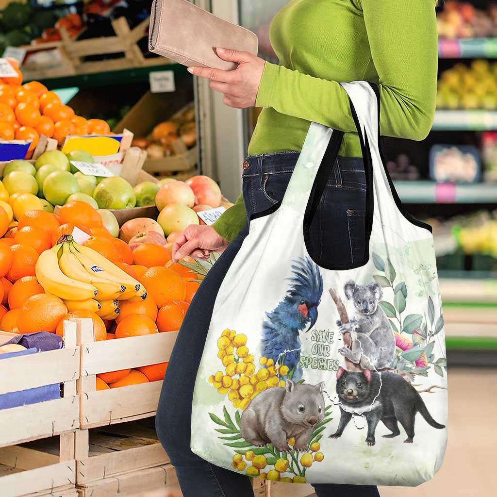 National Threatened Species Day Australia Grocery Bag Aussie Animals Save Our Species - Aussie Hoodie