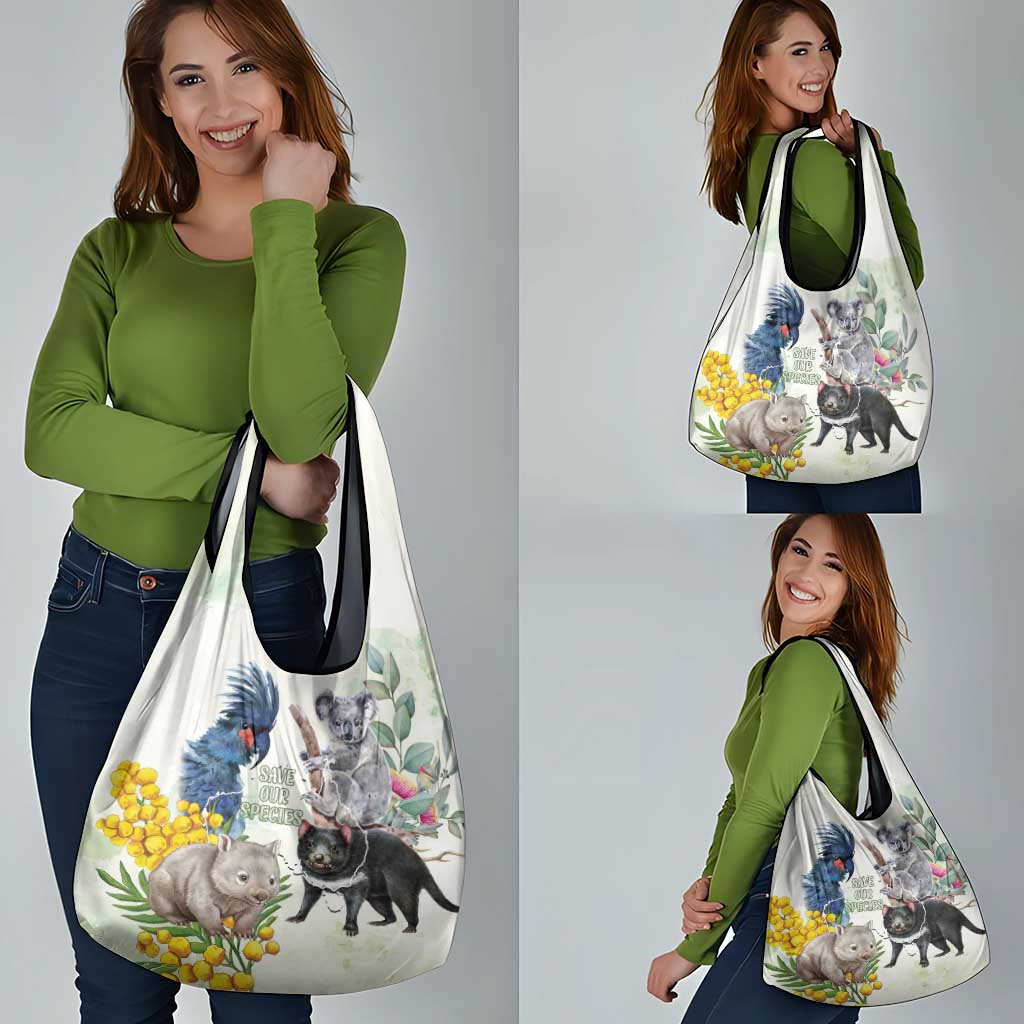 National Threatened Species Day Australia Grocery Bag Aussie Animals Save Our Species - Aussie Hoodie