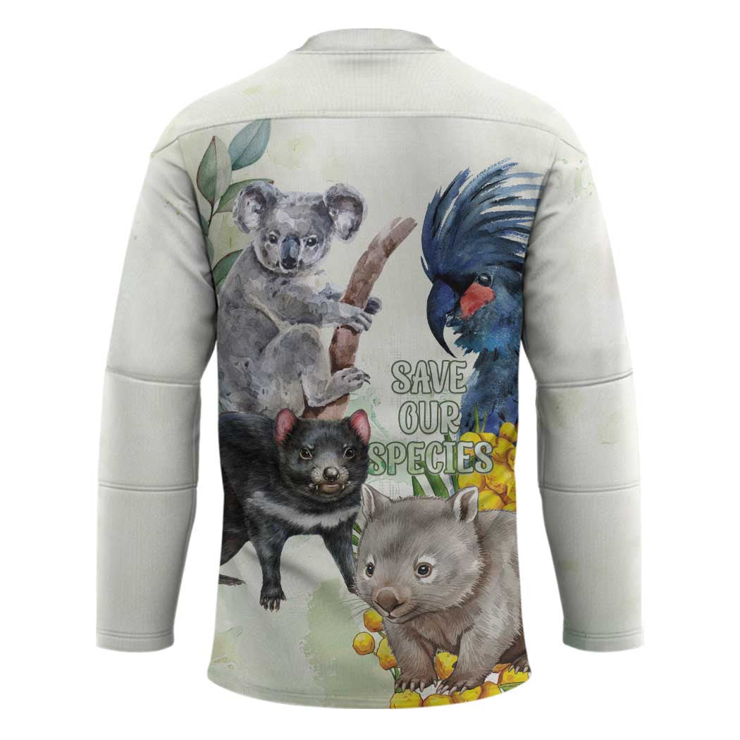 National Threatened Species Day Australia Hockey Jersey Aussie Animals Save Our Species - Aussie Hoodie