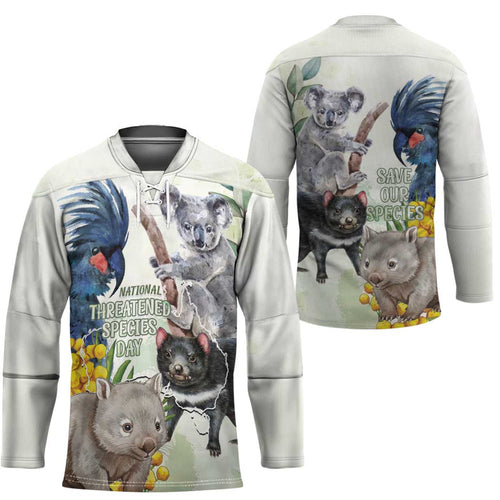 National Threatened Species Day Australia Hockey Jersey Aussie Animals Save Our Species - Aussie Hoodie