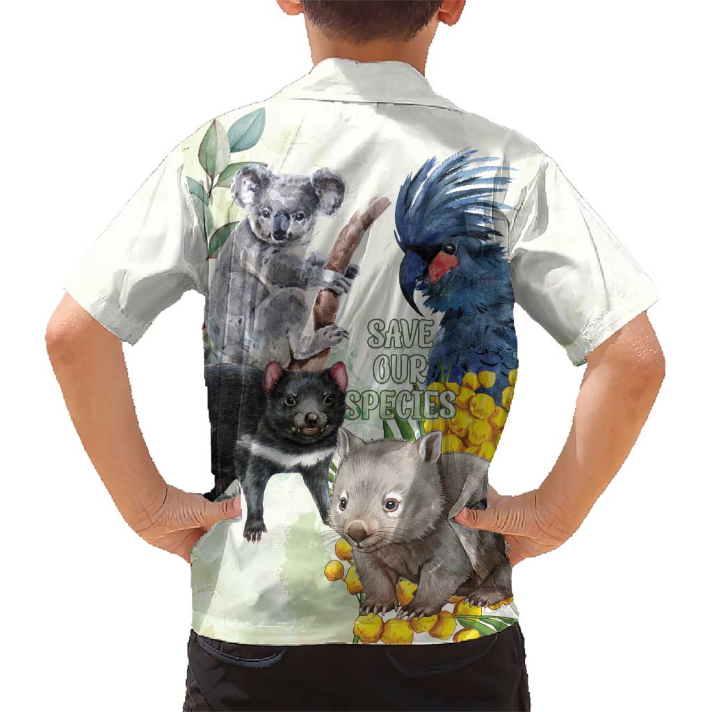 National Threatened Species Day Australia Kid Hawaiian Shirt Aussie Animals Save Our Species - Aussie Hoodie