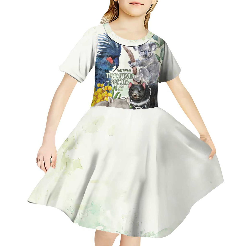 National Threatened Species Day Australia Kid Short Sleeve Dress Aussie Animals Save Our Species - Aussie Hoodie