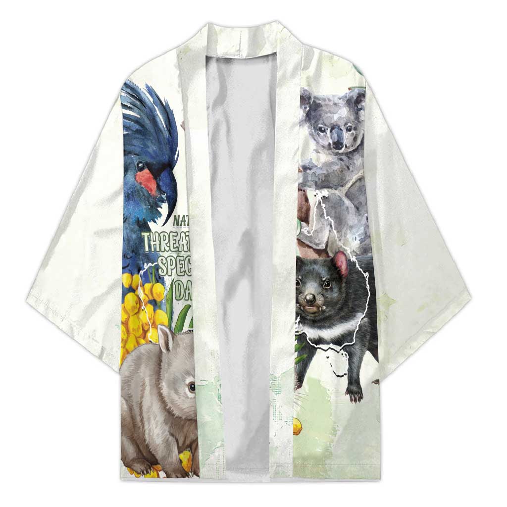 National Threatened Species Day Australia Kimono Aussie Animals Save Our Species - Aussie Hoodie
