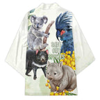 National Threatened Species Day Australia Kimono Aussie Animals Save Our Species - Aussie Hoodie