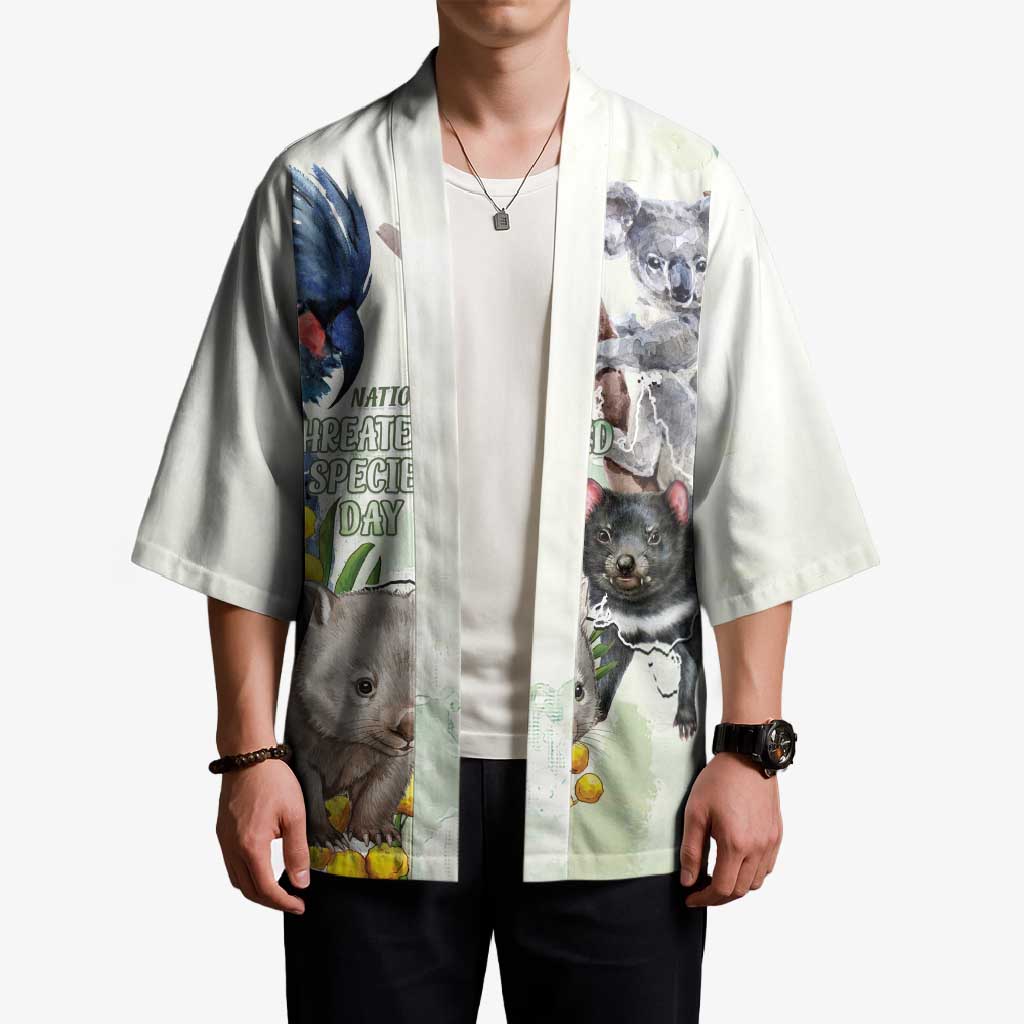 National Threatened Species Day Australia Kimono Aussie Animals Save Our Species - Aussie Hoodie