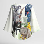 National Threatened Species Day Australia Kimono Sleeve Blouse Aussie Animals Save Our Species - Aussie Hoodie