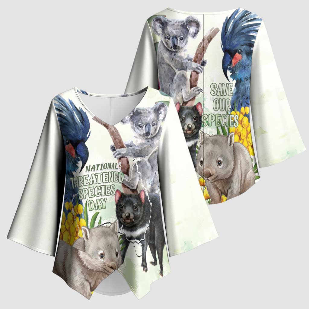 National Threatened Species Day Australia Kimono Sleeve Blouse Aussie Animals Save Our Species - Aussie Hoodie