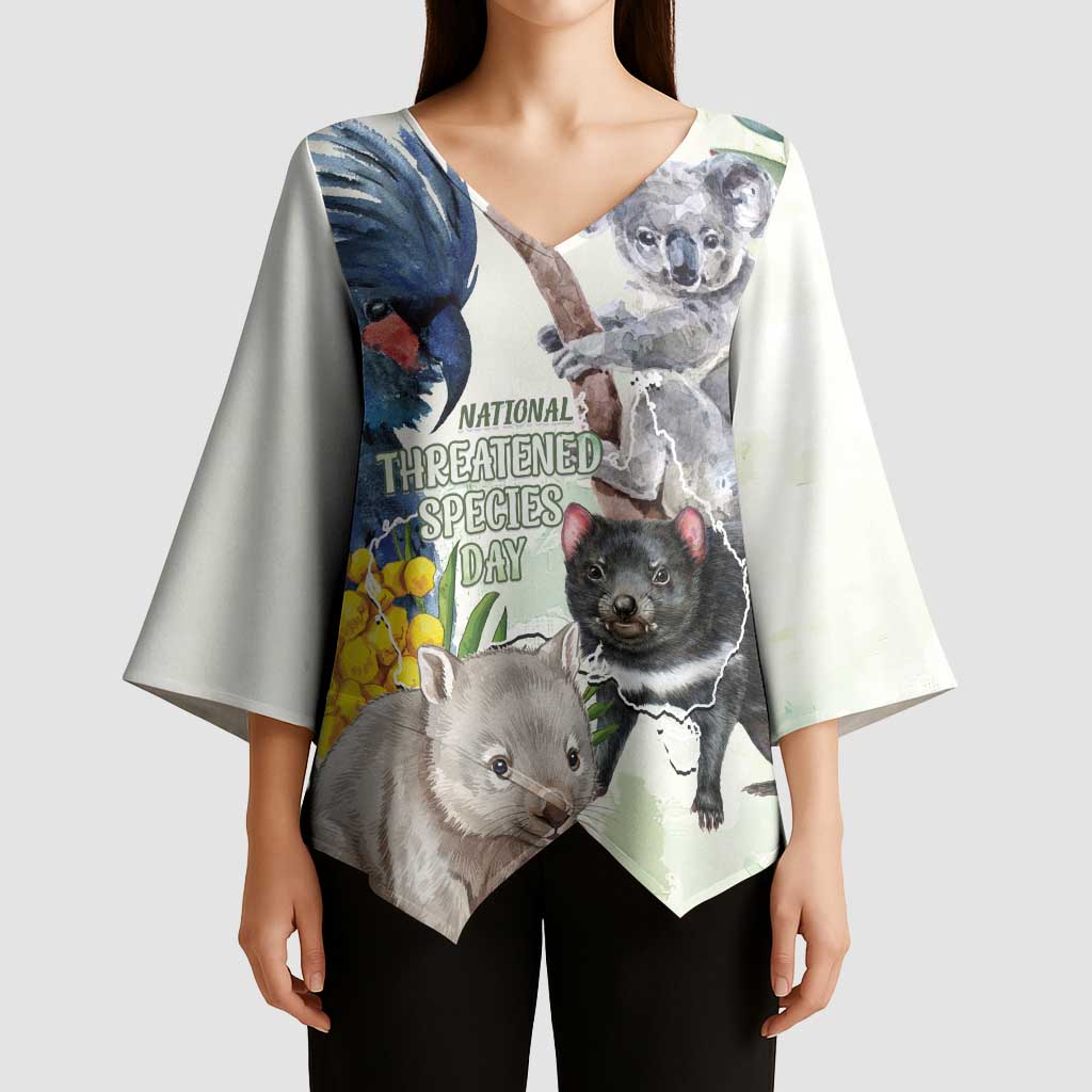 National Threatened Species Day Australia Kimono Sleeve Blouse Aussie Animals Save Our Species - Aussie Hoodie