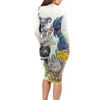 National Threatened Species Day Australia Long Sleeve Bodycon Dress Aussie Animals Save Our Species - Aussie Hoodie