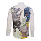National Threatened Species Day Australia Long Sleeve Button Shirt Aussie Animals Save Our Species - Aussie Hoodie