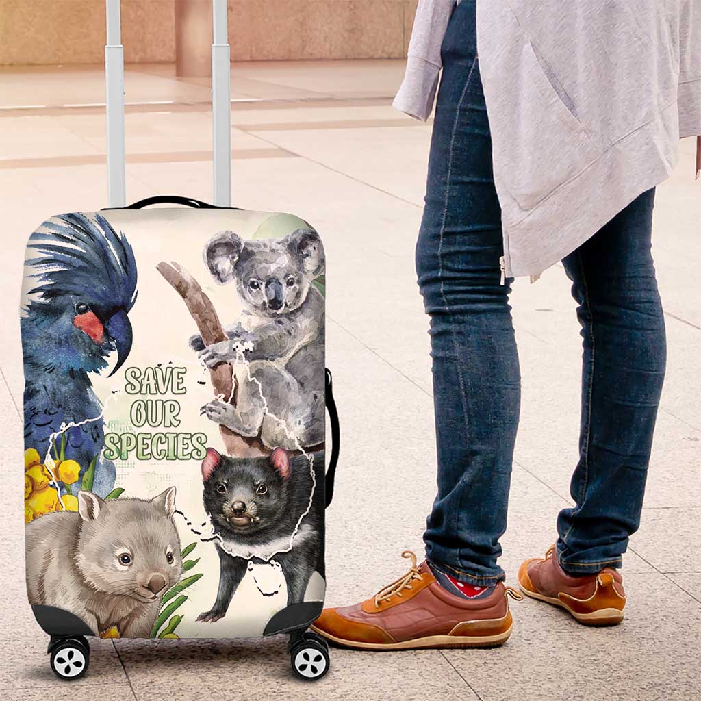 National Threatened Species Day Australia Luggage Cover Aussie Animals Save Our Species - Aussie Hoodie