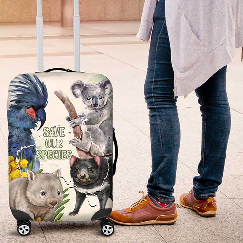 National Threatened Species Day Australia Luggage Cover Aussie Animals Save Our Species - Aussie Hoodie