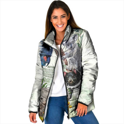 National Threatened Species Day Australia Padded Jacket Aussie Animals Save Our Species - Aussie Hoodie