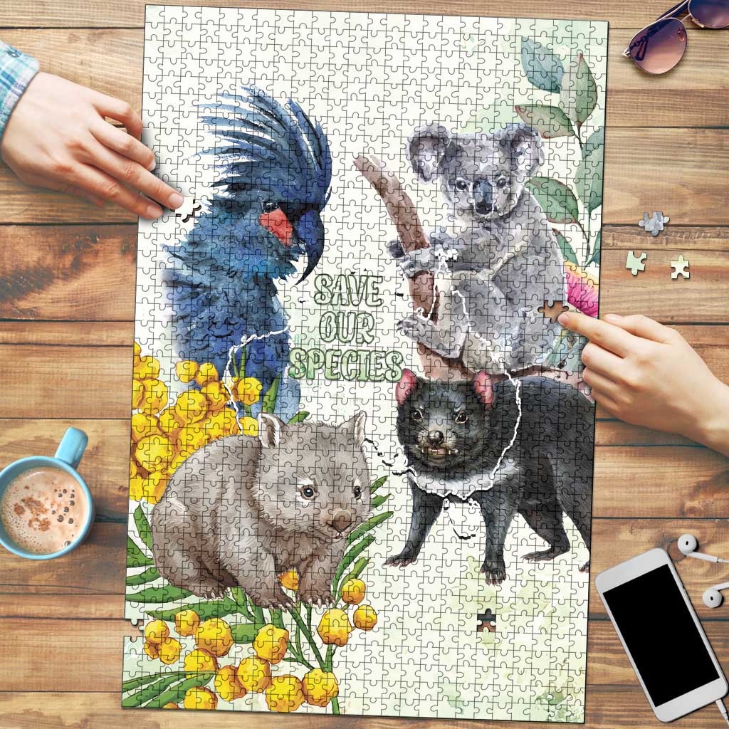 National Threatened Species Day Australia Puzzle Aussie Animals Save Our Species - Aussie Hoodie