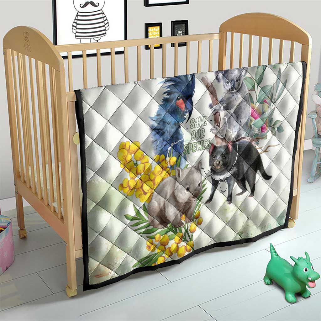 National Threatened Species Day Australia Quilt Aussie Animals Save Our Species - Aussie Hoodie