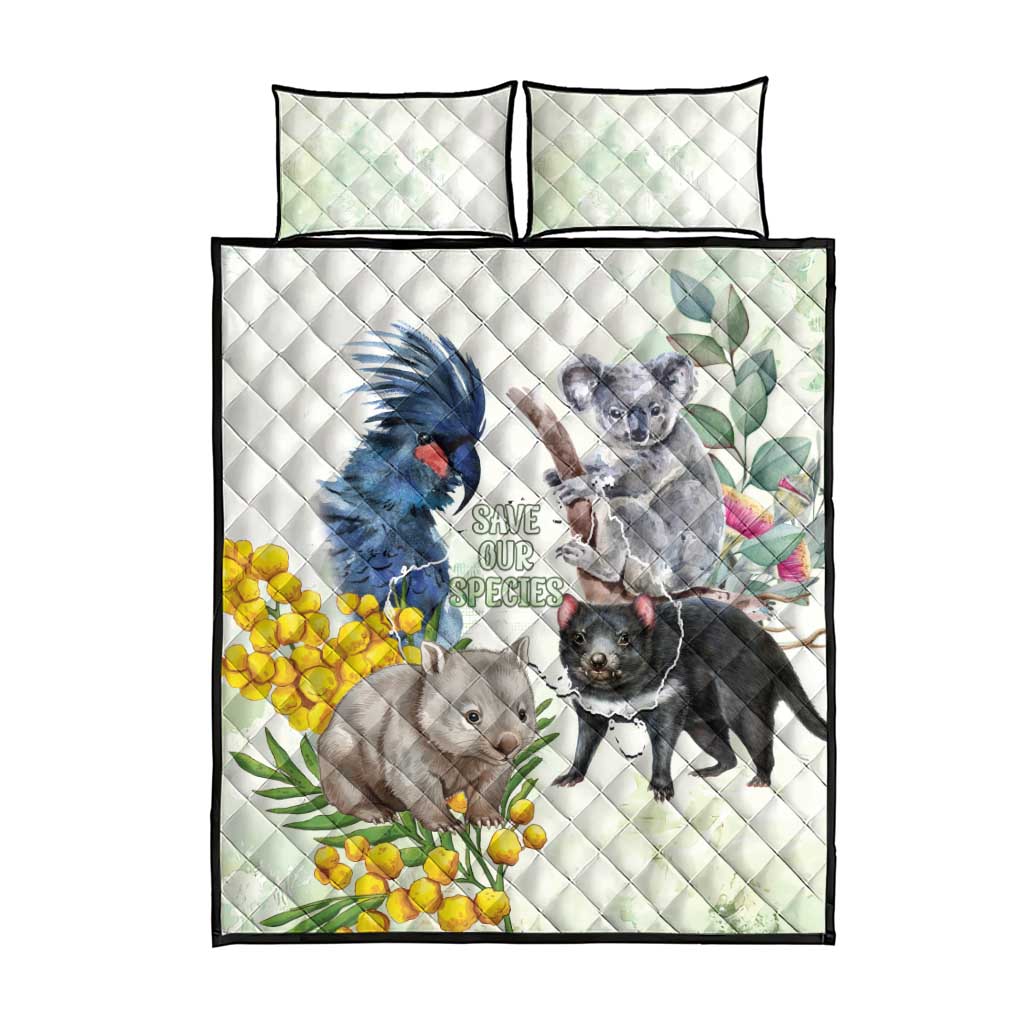 National Threatened Species Day Australia Quilt Bed Set Aussie Animals Save Our Species - Aussie Hoodie