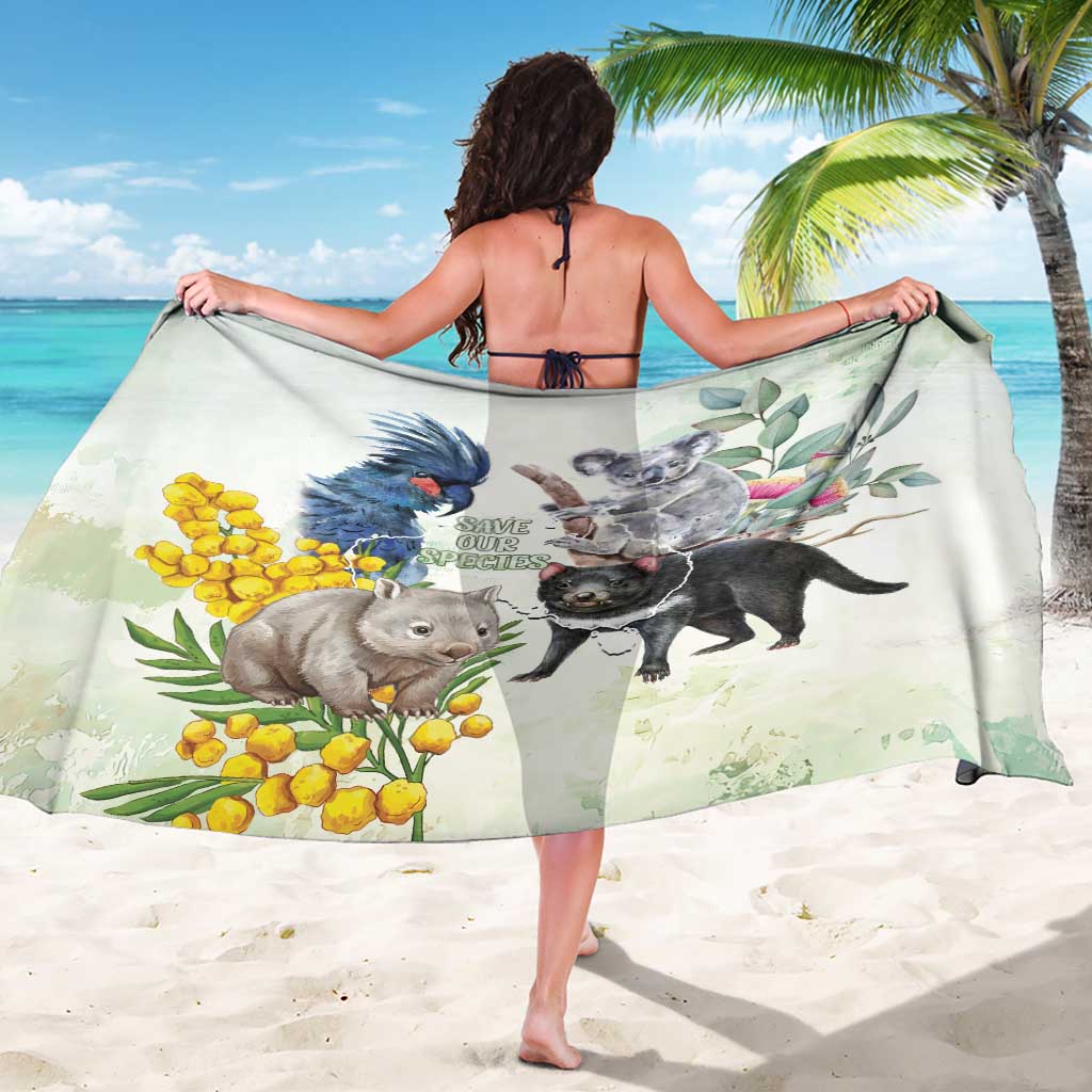 National Threatened Species Day Australia Sarong Aussie Animals Save Our Species - Aussie Hoodie